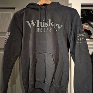 Grunt Style Black 'Whiskey Helps' Hoodie